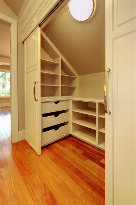 Custom Pine Closet with Sloped Ceiling Locker storage, Sloped ceiling, Closet
