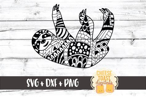 Download Sloth Mandala SVG Free Files DXF Files