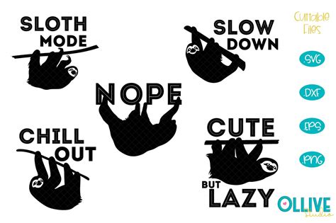 Download Sloth Quote Bundle Svg Cut Files
