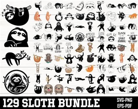 Download Sloth Quote Bundle Svg Files for Cricut