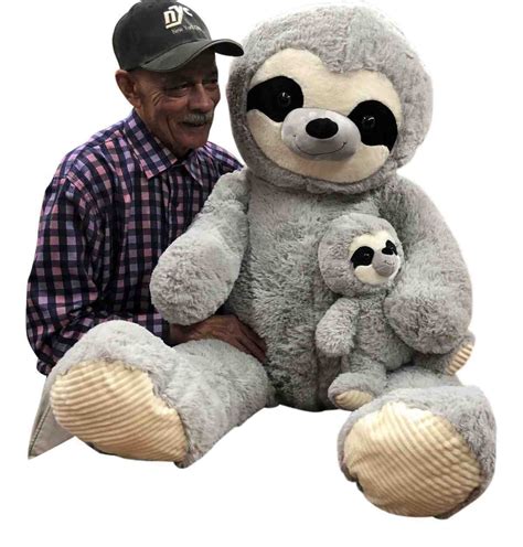 Get Cozy with Our Adorable Sloth Stuffed Animal - Big Size for Extra Cuteness!