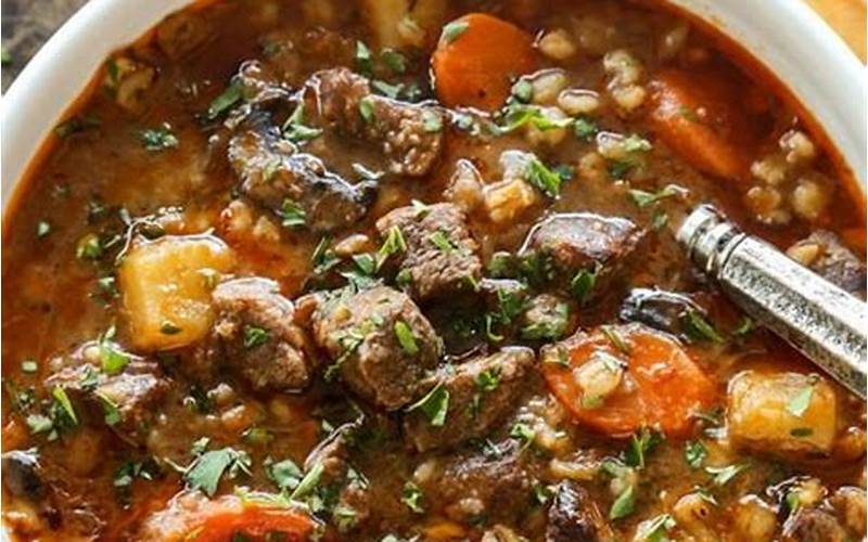 Slow Cooker Beef And Barley Stew