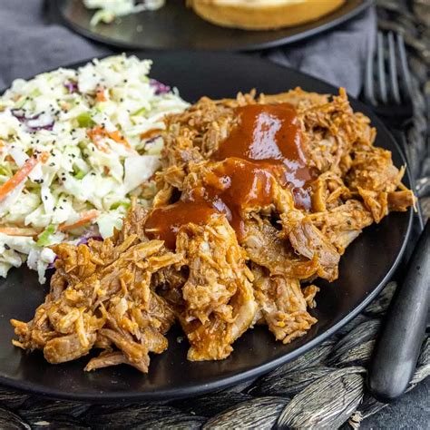 Slow Cooker Pulled Pork on a plate
