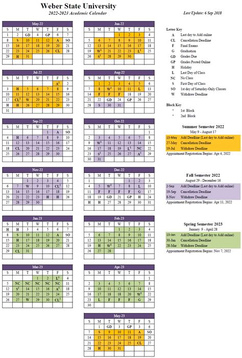 Academic Calendar SEA SLU