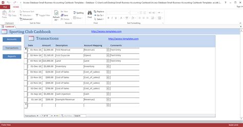 Small Business Access Database Template