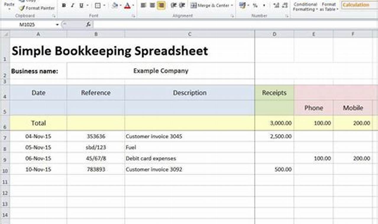 Small Business Bookkeeping Excel Template: A Comprehensive Guide