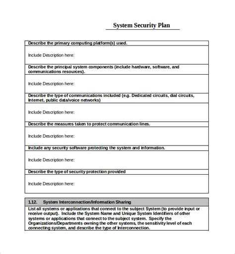 Small Business Cyber Security Plan Template Template Card