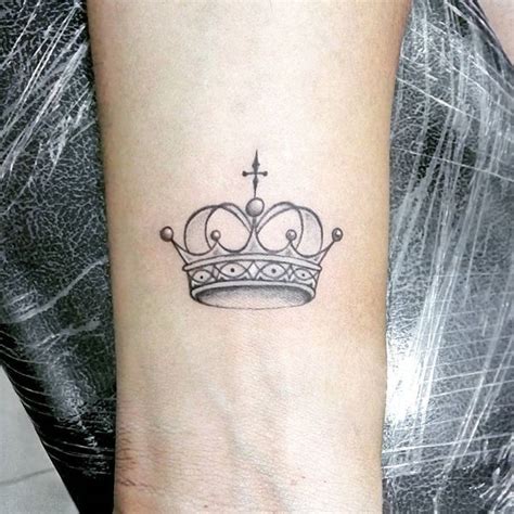 Women Tattoo small crown tattoo ink MyQueen