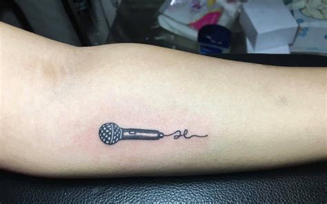 Small Microphone Tattoo