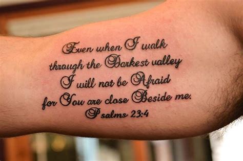 Small Psalm 23:4 Tattoo