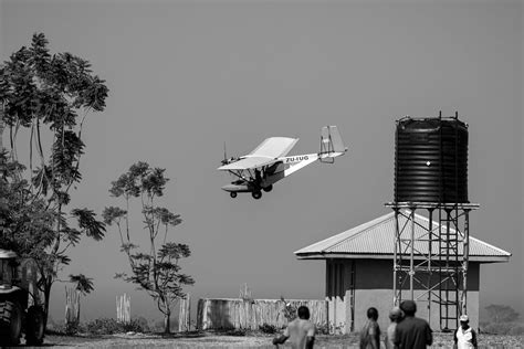 Small Aircraft Flying Over Africa