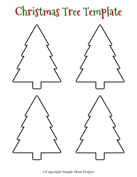 Small Christmas Tree Template Printable