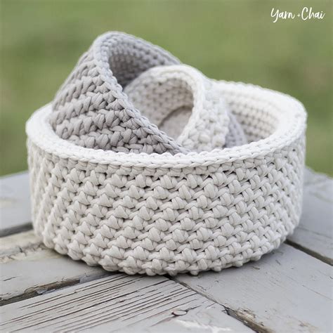 Small Crochet Baskets Patterns Free