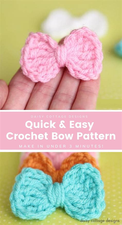 Small Crochet Bow Pattern