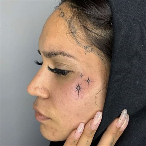 Small Girly Face Tattoos