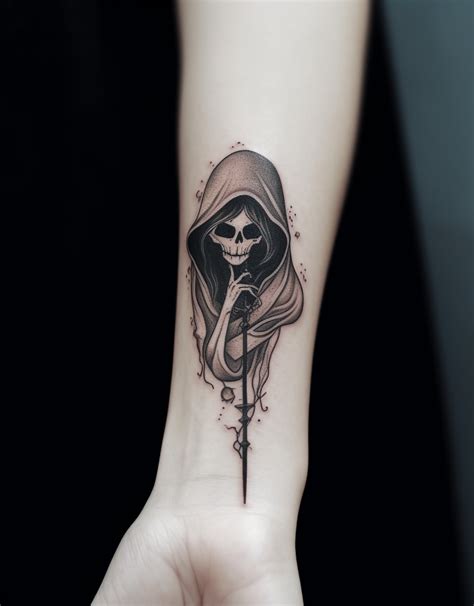 Small Grim Reaper Tattoo
