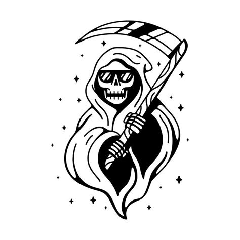 Incredible Small Grim Reaper Tattoo On Arm