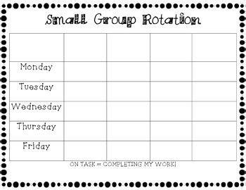 Small Group Rotation Template