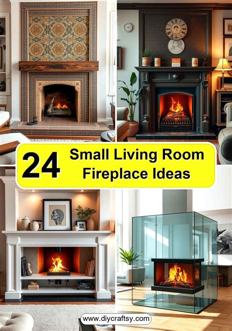 Small house living room fireplace