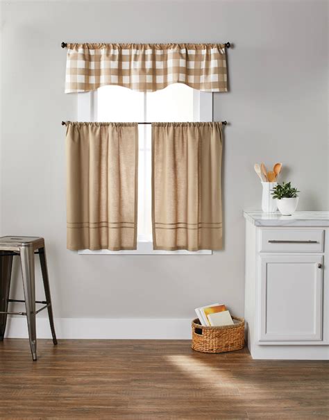 SMALL KITCHEN VALANCE ROD POCKET CURTAIN PANELS THERMAL INSULATED WINDOW DRAPES SHORT TOPPER