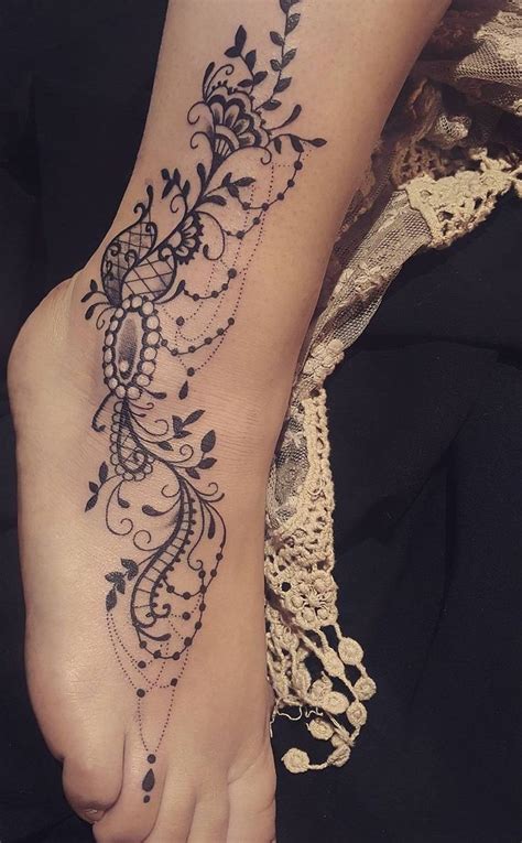 Small and beautiful lace bow tattoo for women Tats