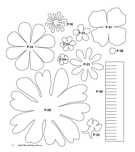 Download Small Paper Flower Template & Leaf for Cricut