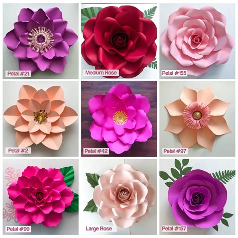 Download Small Paper Flower Template for Cricut Machine