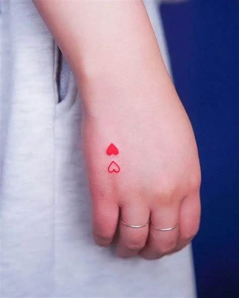 Small Red Tattoos Men