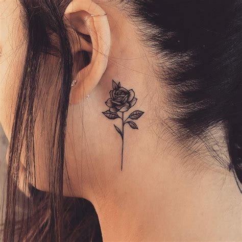 Rose behind the ear Elegant tattoos, Tattoos, Trendy tattoos