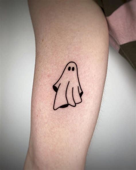 Small Simple Ghost Tattoo