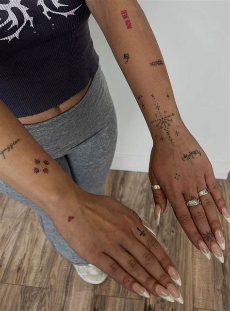 Small Tattoos All Over Arms