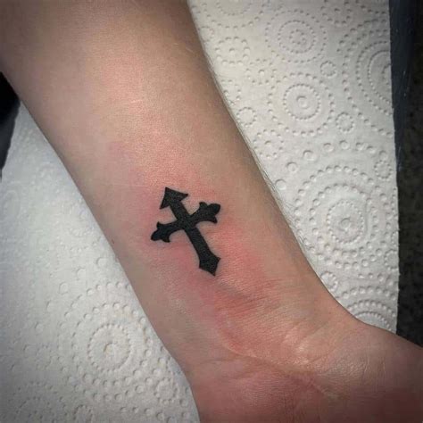 Small Wrist Cross Tattoos