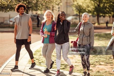 Small group walking together