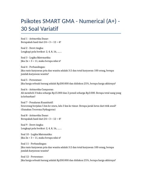 Smart Gma Numerical Pdf