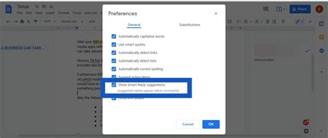 Smart Reply in Google Docs