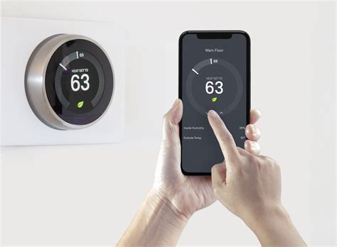 Image of a smart thermostat on a wall