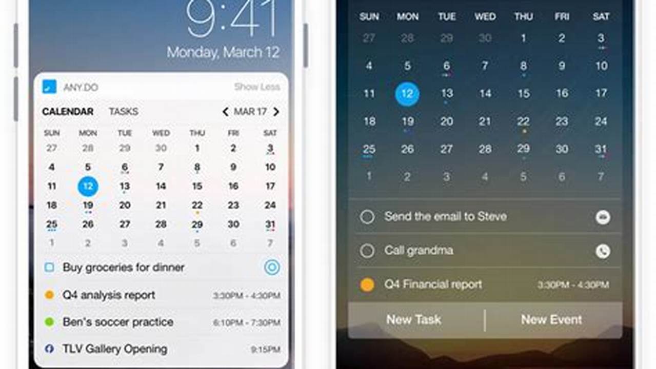 Smartphone Calendar App