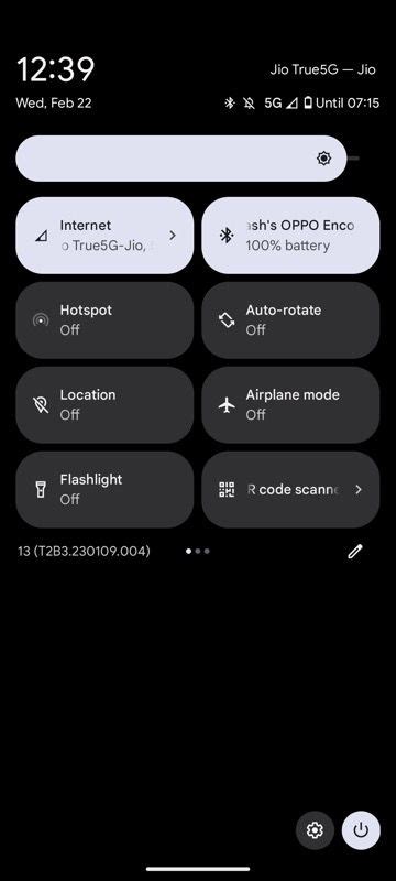 Panel Pengaturan Cepat Smartphone