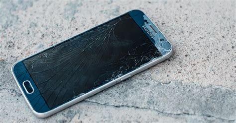 Smartphone with a cracked screen