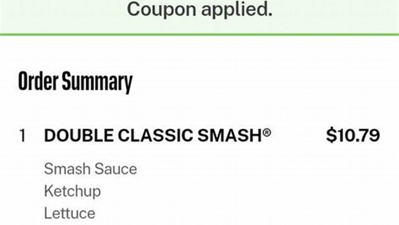 Smashburger Coupon Code 2024