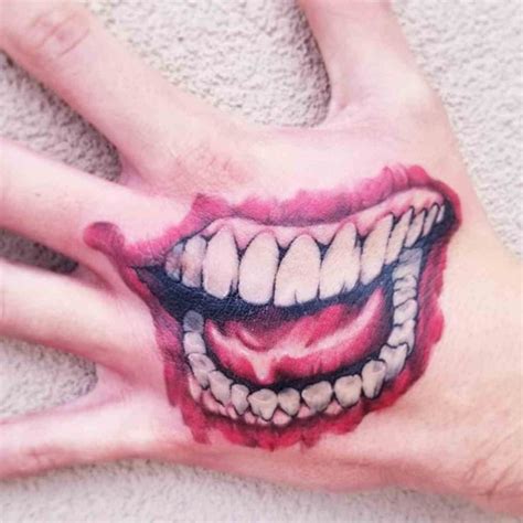 Smile Tattoo On Hand