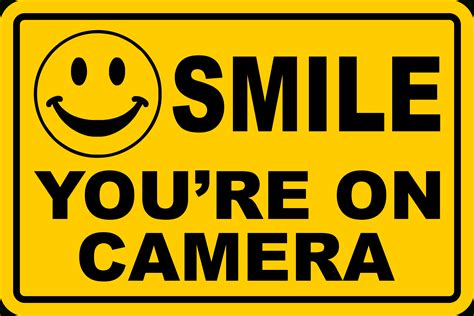 Smile You Re On Camera Sign Printable Free