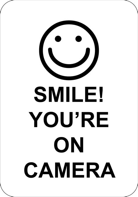 Smile Youre On Camera Sign Printable Free