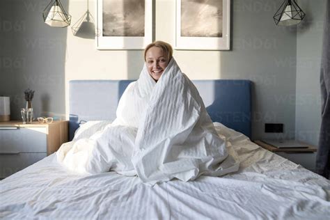 Smiling Person with Sherpa Blanket