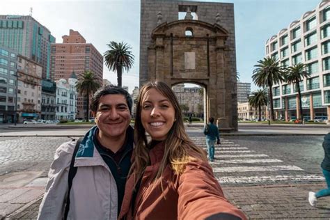 Smiling tourist Montevideo