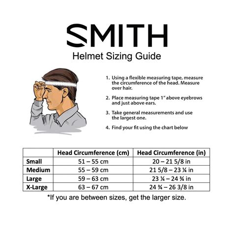 Smith Bike Helmet Size Chart