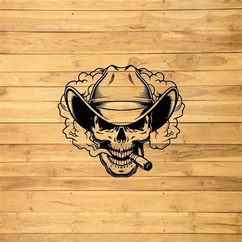 Download Smoking Skull SVG File - SVG Design Silhouette Free PSD Mockups