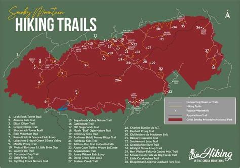 Smoky Mountain Hiking Trails Map