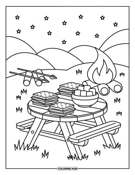 Smores Coloring Pages