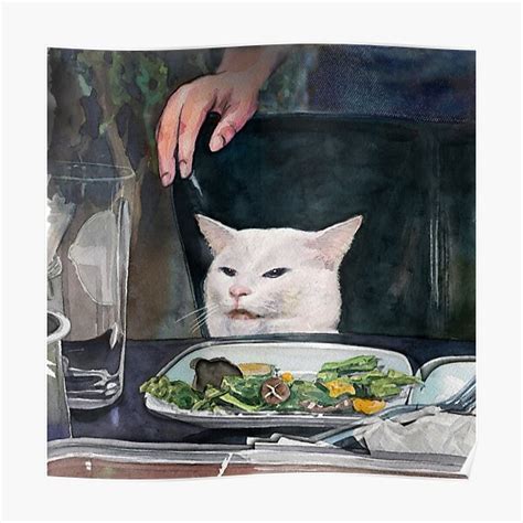 Smudge Cat Eating Salad Meme